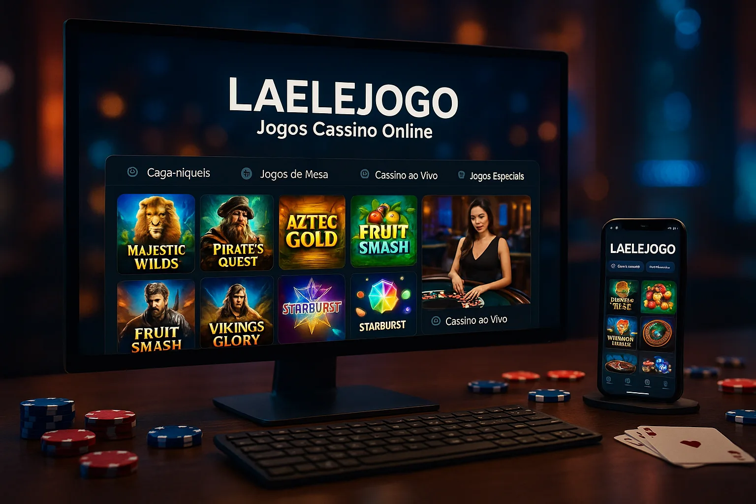 Jogos de cassino online inovadores e emocionantes na LAELEJOGO